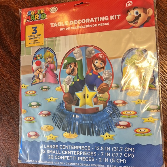 Super Mario Luigi Princess Peach Toad Birthday Party Decorations and Back Drop - Picture 9 of 17